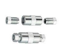 Brake Cable Connector Kit Brake Pipe 2 Qty 2 Way Female Connector with 4 M10 10mm Male Nuts Bell Mouth 3/16" Pipe Wear Sensor