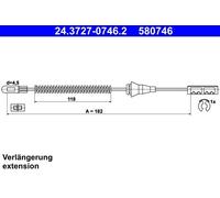 Brake Cable For Vauxhall ZAFIRA COMBO ASTRAVAN ASTRA 98-12 522654