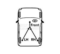 Brake Cable- Left Hand Rear Fits: Toyota Starlet