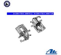 ATE Brake Caliper 24.3384-1729.5 - Rear Left - Fits Audi A3/S3, Audi TT, Skoda Fabia/Roomster, VW