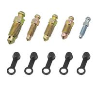 Brake Caliper Bleed Screws with Dust Caps,Motorcycle Bleed Screw M6 x 1 mm,M7 x 1 mm,M8 x 1,25 mm,M10 x 1 mm,M10 x 1,25 mm,Brake Caliper Bleeding Bleed Nipple Screw,5 Pieces