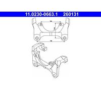 Brake caliper bracket 11.0230-0663.1 ATE for VW SKODA AUDI