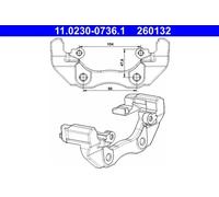 BRACKET BRAKE CALIPER 11.0230-0736.1 FOR FORD FOCUS/II/Turnier/Station/Wagon