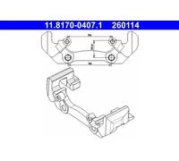 CARRIER, BRAKE CALIPER FOR MERCEDES-BENZ B901 B903 B909 ATE 11.8170-0407.1