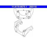 Brake caliper bracket 11.8170-0675.1 ATE for VOLVO XC90 I