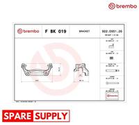 BRAKE CALIPER BRACKET SET FOR MERCEDES-BENZ BREMBO F BK 019
