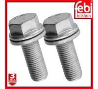 Brake Caliper Carrier Bolt x2 Rear Febi 181551 For VW Phideon N91041702