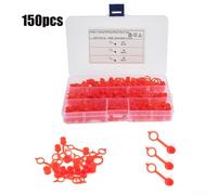 Brake Caliper Dust 150pc For Cars Motorcycles Ships Brake Caliper | 150-piece assorted set, for m6/M8/ for m10 sizes, red polyethylene material, acid resistant, long-term durability