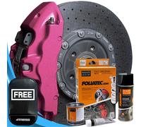 Brake Caliper Foliatec Hot Pink Metallic High Temp Engine Paint Lacquer Kit +Mat