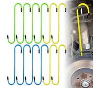 Brake Caliper Hanger Hooks, Pack of 12 Brake Caliper Hooks with Rubber Tips, Brake Caliper Hanger, Brake Caliper Hanger Hook, Brake Caliper Hanger for Brakes, Suspension Axle, Disc Brake, Work for