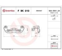 BREMBO F BK 010 Brake Caliper Bracket Set