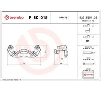 Brake caliper mounting kit Front Axle F BK 015 BREMBO for MERCEDES-BENZ
