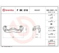 Brake Caliper Bracket Set BREMBO FBK016