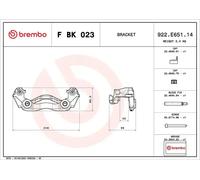 BREMBO F BK 023 Brake Caliper Bracket Set