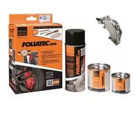 Foliatec Car Brake Caliper Paint / Engine Lacquer Stratos Silver (3 Part Kit)