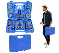 Brake Caliper Piston Rewind Tool Kit with Disc Adapters, Handed Thrust Bolt Assemblies, Sturdy Storage Case, Brake Piston Caliper Wind Back Tool Kit for Almost Cars Trucks and Four-Wheel Drive Vehicle
