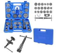 Brake Caliper Rewind Tool Kit, 22pcs Universal Disc Brake Caliper Wind Back Tool for Brake Pad Replacement Reset, Disc Brake Caliper Piston Rewind Tool Set with Storage Case for Cars Trucks Vehicles
