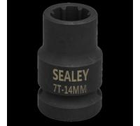 Brake Caliper Socket 1/2"Sq Drive 14mm 7-Point