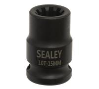 Brake Caliper Socket 1/2"Sq Drive 15mm 10-Point - Sealey VS0990 New