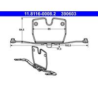 Brake caliper spring 11.8116-0008.2 ATE for BMW 7 X6 X5 5 Gran Turismo
