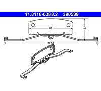 4x ✅Fits ATE 11.8116-0388.2 BRAK CALIPER SPRING. VOLVO S60 II 10- FR ⭐UK Seller⭐