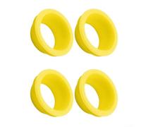 Brake Clamp Rings for MT5 and MT7 4-Piston Calipers - 4-Piece Decorative Bicycle Brake Caliper Cover Set, Lightweight Plastic, 15 x 10.8 x 5.5 mm, Assorted Colors(Yellow)