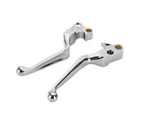 Brake Clutch Chrome/Black Brake Clutch Levers For Touring Road King Street Glide Softail Sportster Fat Bob Dyna Night Train Handlebar(Chrome)