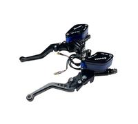 Brake Clutch Levers 14mm Piston Motorcycle Hydraulic Clutch Brake Master Cylinder Lever Kit for Racing Dirt Bike Sport Bike Scooter Motocro Off Road Clutch Lever(Black Pump 1 Pair)