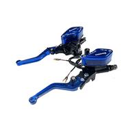 Brake Clutch Levers 14mm Piston Motorcycle Hydraulic Clutch Brake Master Cylinder Lever Kit for Racing Dirt Bike Sport Bike Scooter Motocro Off Road Clutch Lever(Blue Pump 1 Pair)