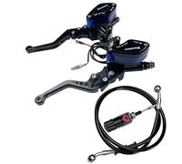 Brake Clutch Levers 14mm Piston Motorcycle Hydraulic Clutch Brake Master Cylinder Lever Kit for Racing Dirt Bike Sport Bike Scooter Motocro Off Road Clutch Lever(Black Set)