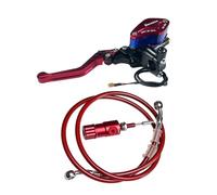 Brake Clutch Levers 14mm Piston Motorcycle Hydraulic Clutch Brake Master Cylinder Lever Kit for Racing Dirt Bike Sport Bike Scooter Motocro Off Road Clutch Lever(Left Red)