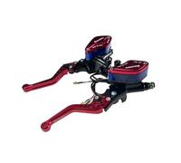 Brake Clutch Levers 14mm Piston Motorcycle Hydraulic Clutch Brake Master Cylinder Lever Kit for Racing Dirt Bike Sport Bike Scooter Motocro Off Road Clutch Lever(Red Pump 1 Pair)