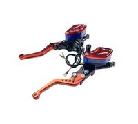 Brake Clutch Levers 14mm Piston Motorcycle Hydraulic Clutch Brake Master Cylinder Lever Kit for Racing Dirt Bike Sport Bike Scooter Motocro Off Road Clutch Lever(Orange Pump 1 Pair)