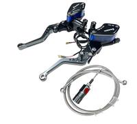 Brake Clutch Levers 14mm Piston Motorcycle Hydraulic Clutch Brake Master Cylinder Lever Kit for Racing Dirt Bike Sport Bike Scooter Motocro Off Road Clutch Lever(Grey Set)