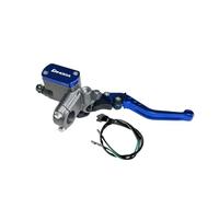 Brake Clutch Levers Motorcycle Hydraulic Brake Pump Piston 14mm Master Cylinder Lever Handlebar Grip Diameter 22mm Clutch Lever(Blue Right Pump)