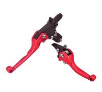 Brake Clutch Levers Motorcycle Motorcycle CNC 2nd Clutch Brake Levers Pit Dirt Bike Handlebar Universal(Red set)