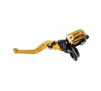 Brake Clutch Levers Universal 7/8" 22mm CNC Aluminum Roller Adjustment Motorcycle Master Cylinder Lever Hydraulic Brake Pump Clutch Handle Handlebar Clutch Lever(Gold Left)
