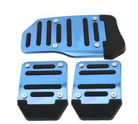 Brake Clutch Pedals Cover Automatic Transmission Brake Fuel Gas Floor Mat Kit Aluminum Car Pedal Cover(Blue)