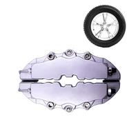 Brake Covers - Instantly Stop the Visibility of Rust Universal Car Styling Kit Front and Rear High Temperature Resistant ABS, Set of 2 for Wheel Hub Modification, Fits 14-19-Zo