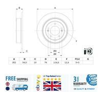 Bosch Brake Disc Set BD2646 - 302mm Solid Rear, ECE R90, Advanced Corrosion Protection - Set of 2
