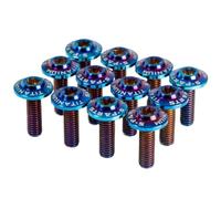 Brake Disc 12Pcs Front Brake Disc Rotors M6 Mounting Bolts Fit For Honda Motorcycle Titanium Bolt(Blue)