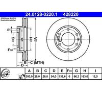 BRAKE DISC 24.0128-0220.1 ATE