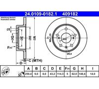Rear Brake Disc for Suzuki:SX4 S-Cross,VITARA 55611-61M00