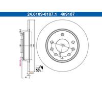 ATE 24.0109-0187.1 Brake disc
