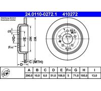 Brake Disc PEUGEOT 607 2.0 24.0110-0272.1 (1 pcs)
