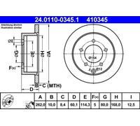Brake Disc MITSUBISHI LANCER VIII 1.5 24.0110-0345.1