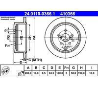 Fits ATE 24.0110-0366.1 brake disc SUBARU T. FORESTER/IMPREZA/LEGACY/OUTBACK 08-