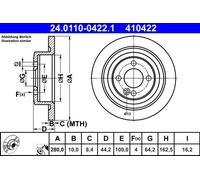 ATE 24.0110-0422.1 Brake disc