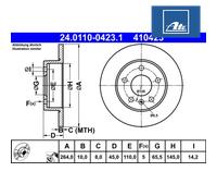 ATE 24.0110-0423.1 Brake disc