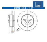 ATE 24.0110-0428.1 Brake disc